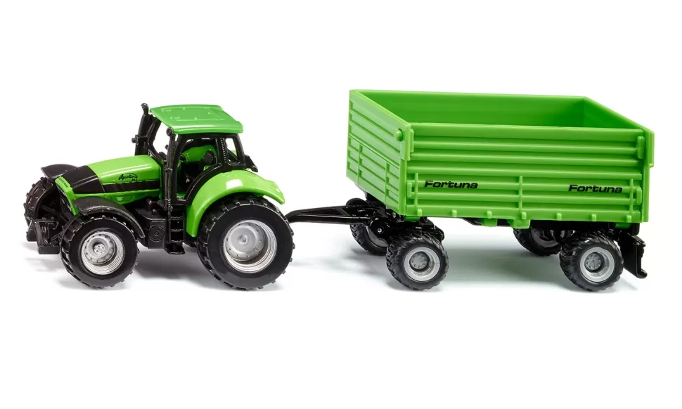 Siku DEUTZ-FAHR mit Fortuna 2-Achs Anhänger Store