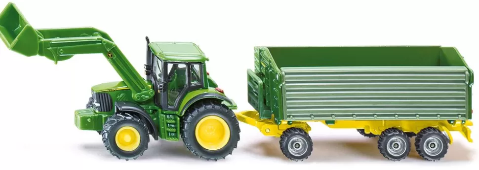 Siku John Deere mit Frontlader und Anhänger Best Sale