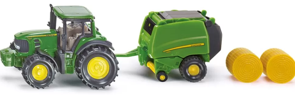 Siku John Deere Traktor mit Ballenpresse Best