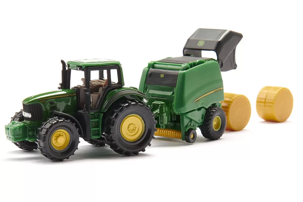 Siku John Deere Traktor mit Ballenpresse Best