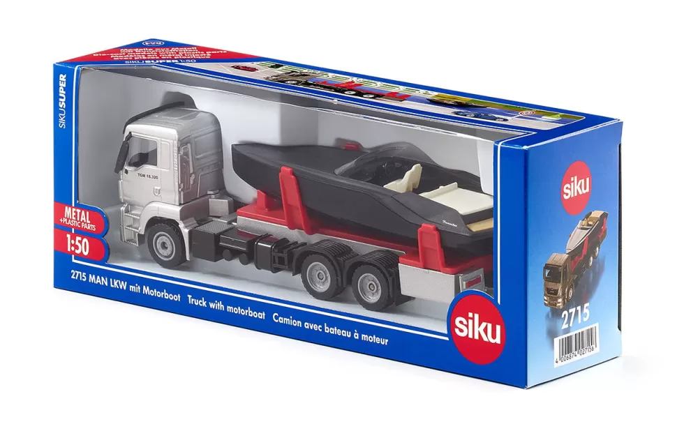 Siku MAN LKW mit Motorboot New