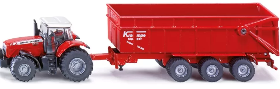 Siku Massey Ferguson Traktor mit Anhänger Fashion