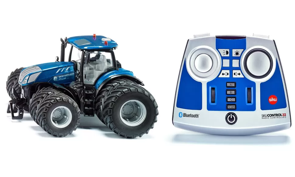 Siku New Holland T7.315 mit Doppelreifen, Bluetooth App-Steuerung und Fernsteuermodul Clearance