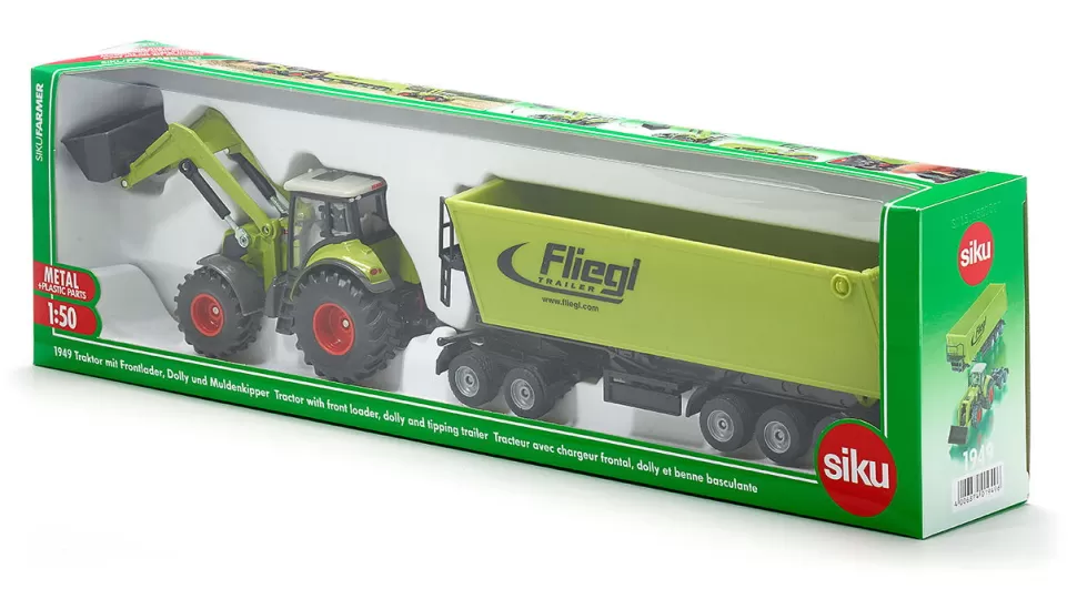 Siku Traktor mit Frontlader, Dolly und Muldenkipper Shop