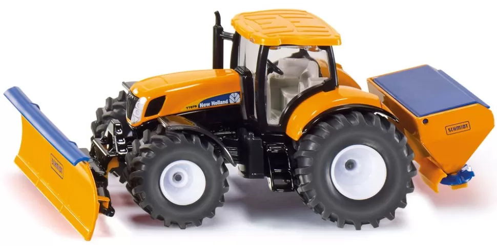Siku Traktor mit Räumschild und Streuer Fashion